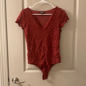 Red Lace Bodysuit